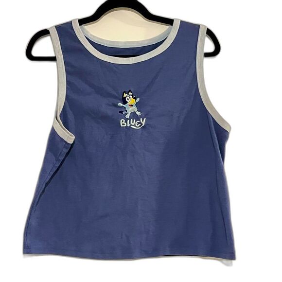 BLUEY EMBROIDERY SKATER TANK TOP WOMEN'S CLOTHING - Picture 1 of 4